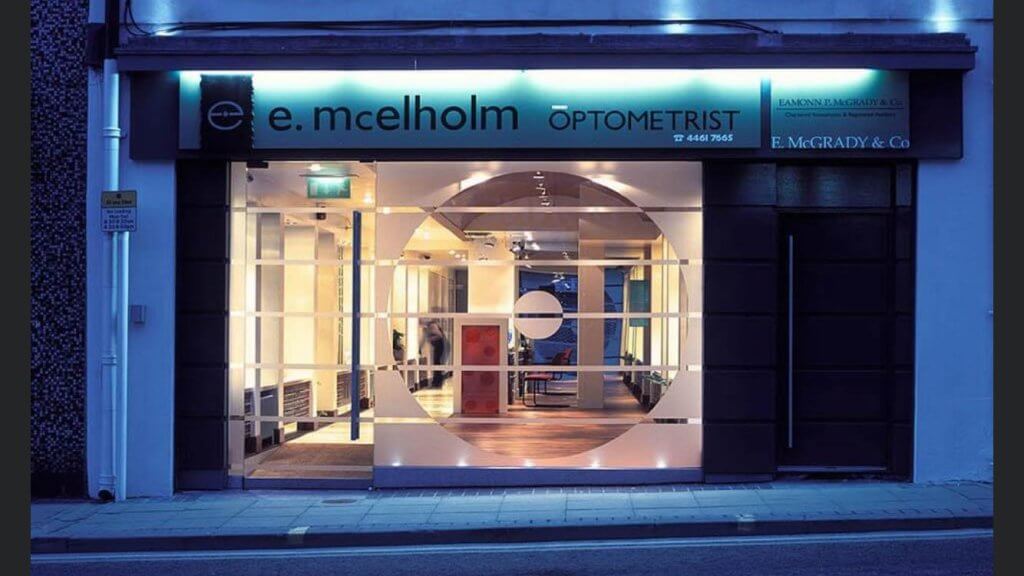 E. Mcelholm Optometrist practice outside.